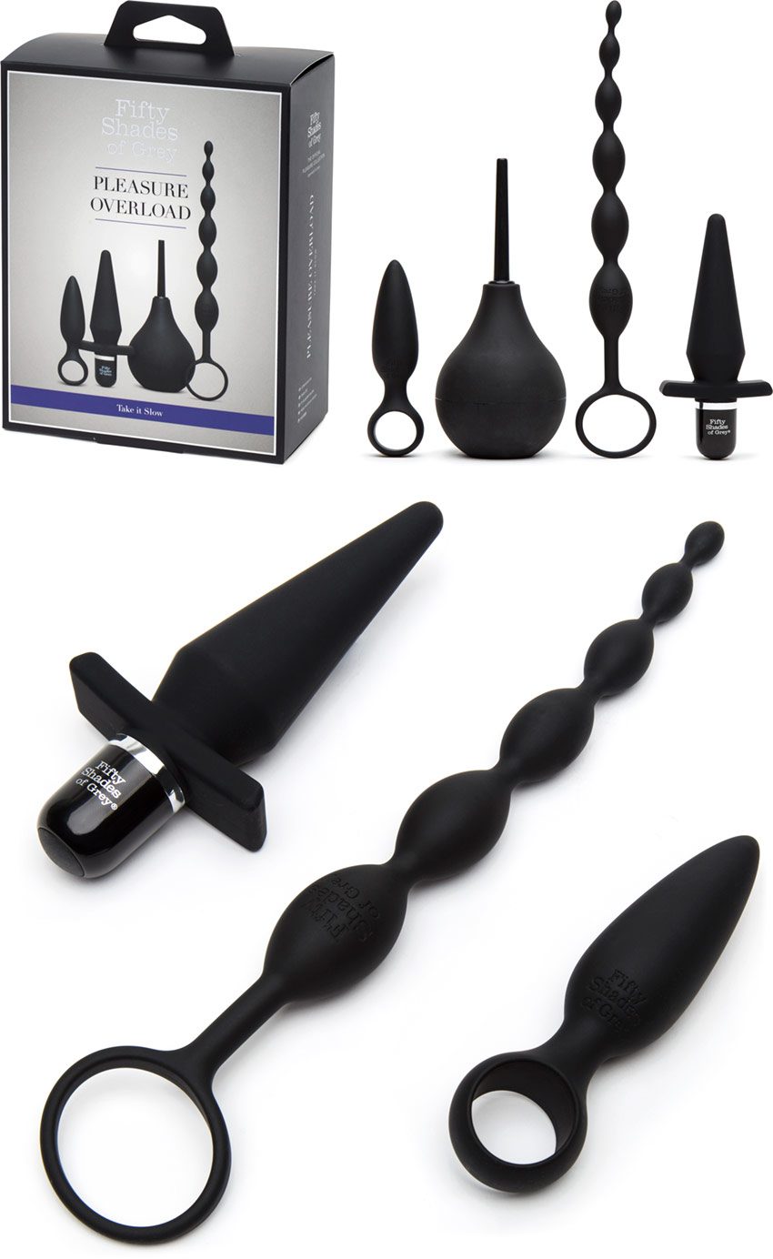 Fifty Shades of Grey Take it Slow | Pack comprenant 4 sextoys anaux