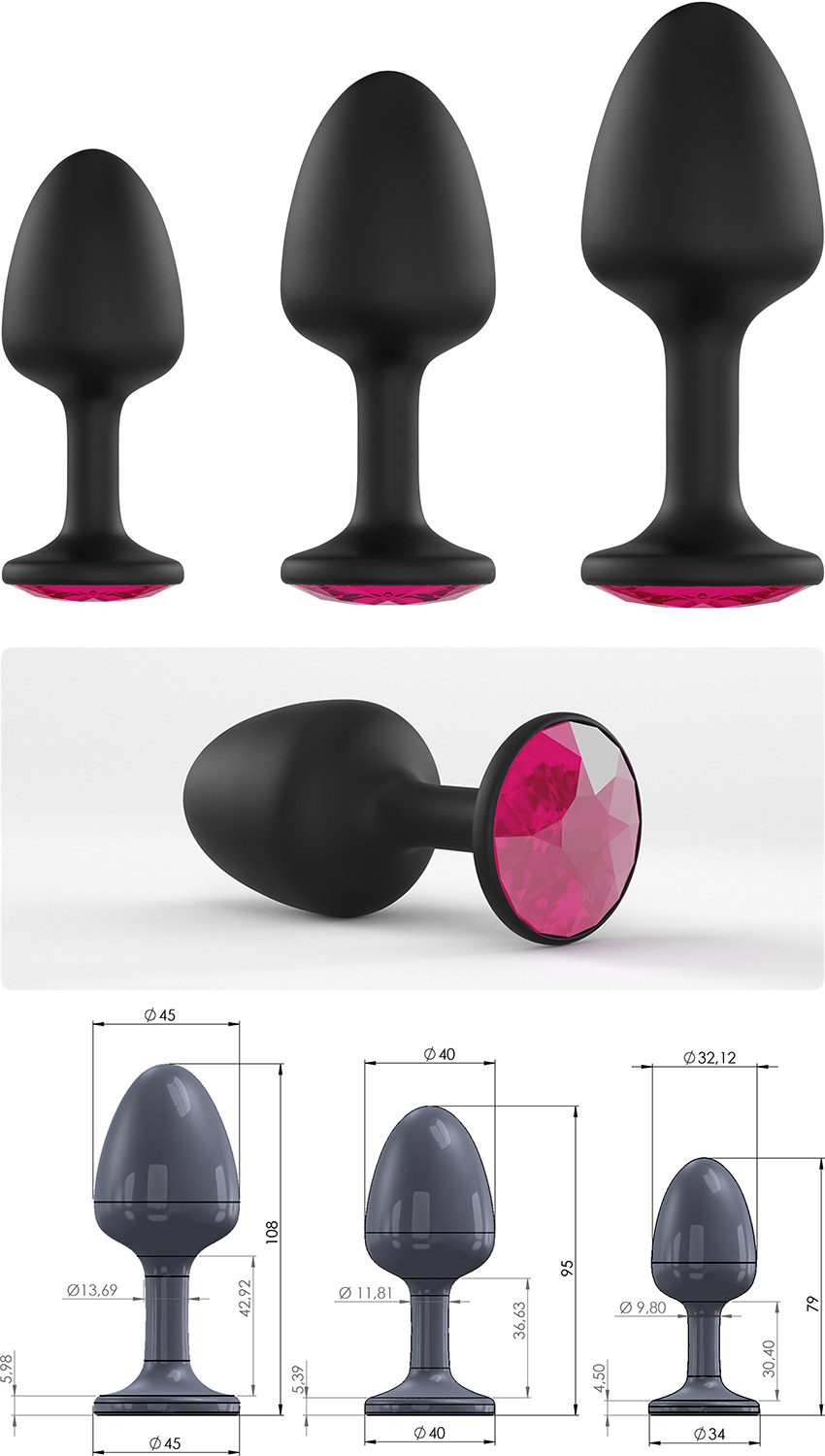 Marc Dorcel Geisha Plug M | Plug anal intégrant une bille stimulante