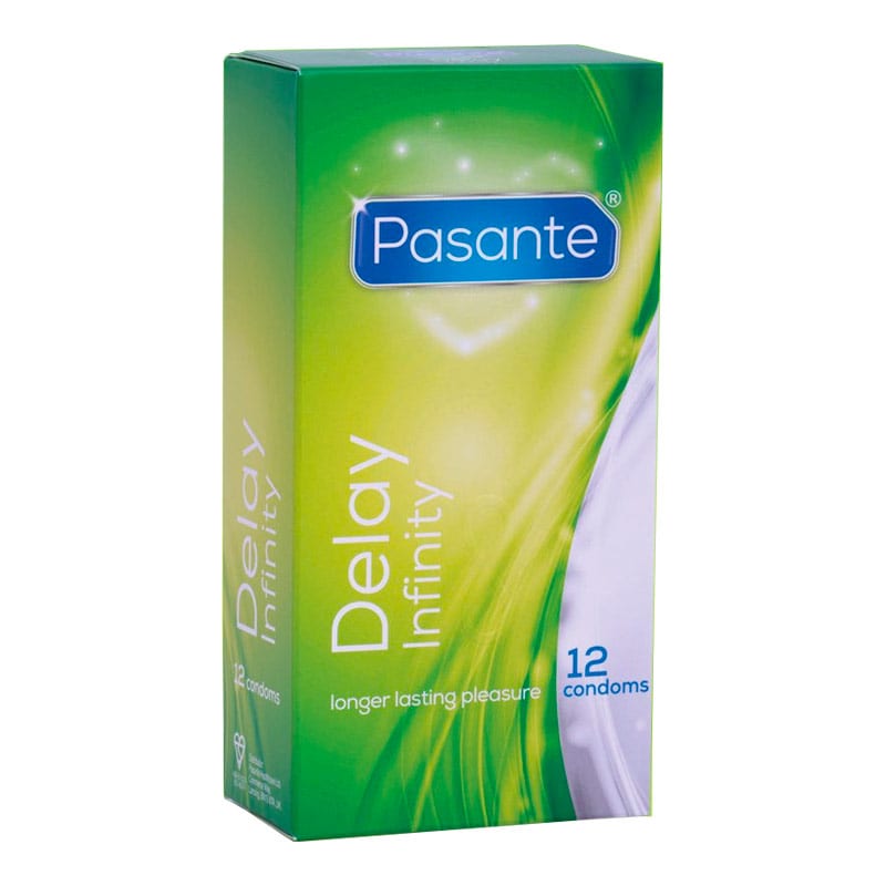 Pasante Delay Infinity | Pack de 12 préservatifs retardant l’éjaculation