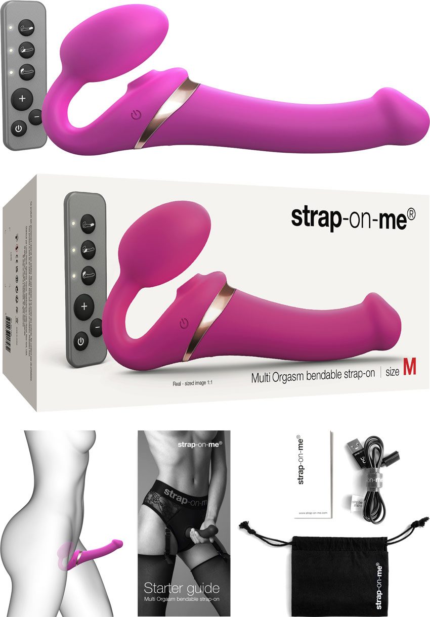 Multi Orgasm Bendable Strap-on-me M | Dreifaches, ferngesteuertes Sextoy