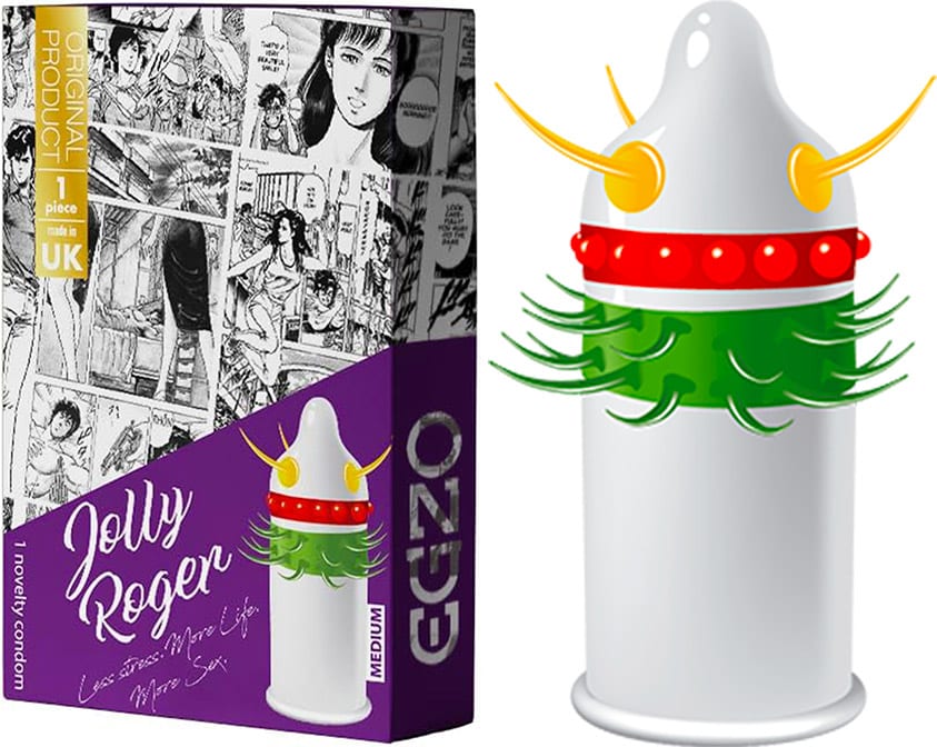 EGZO Jolly Roger | Préservatif texturé avec des pointes