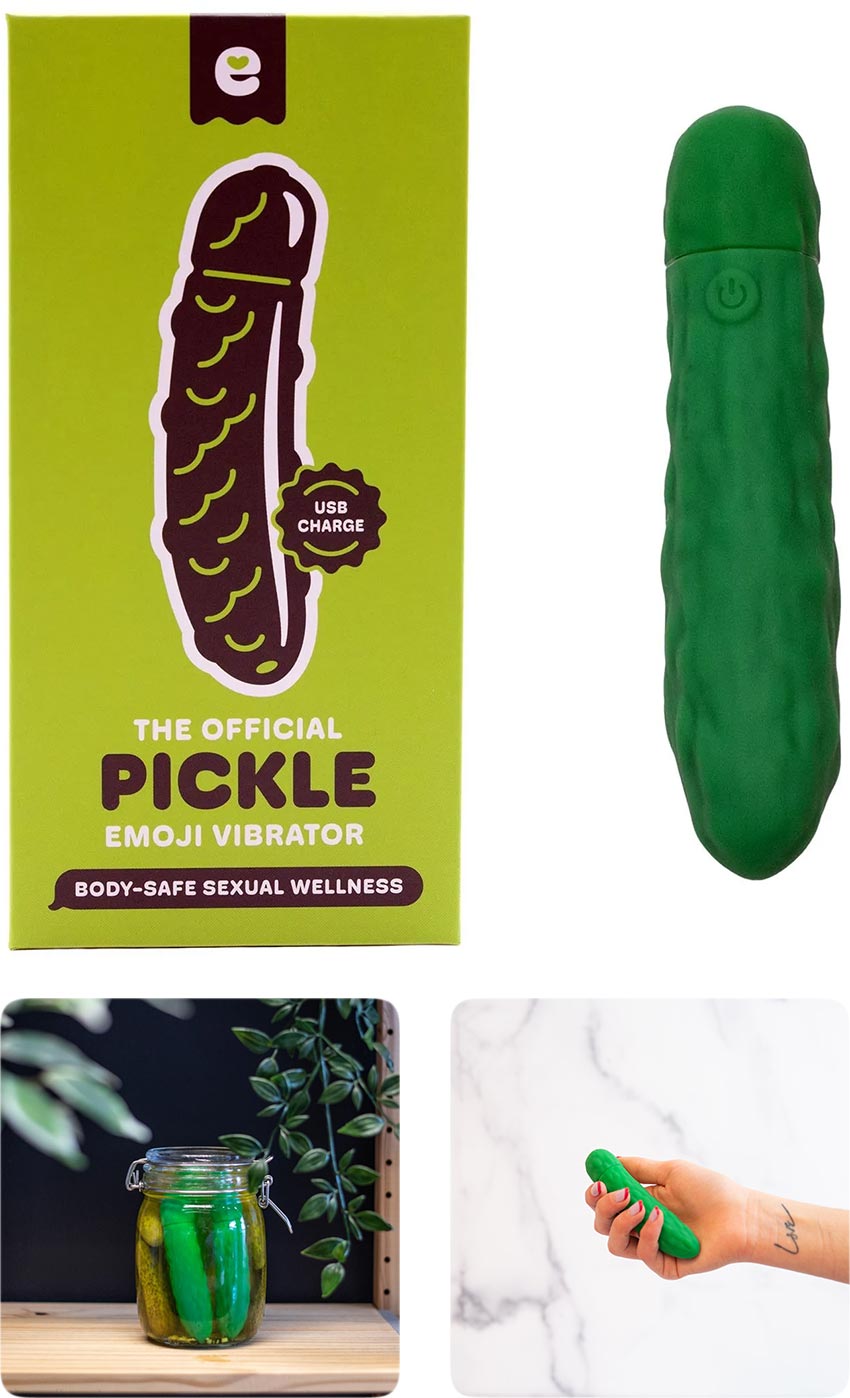 Emojibator Pickle | Aufladbarer gurkenförmiger Vibrator
