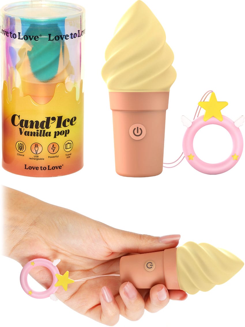 Cand'Ice Vanilla Pop | Stimulateur de clitoris en forme de glace