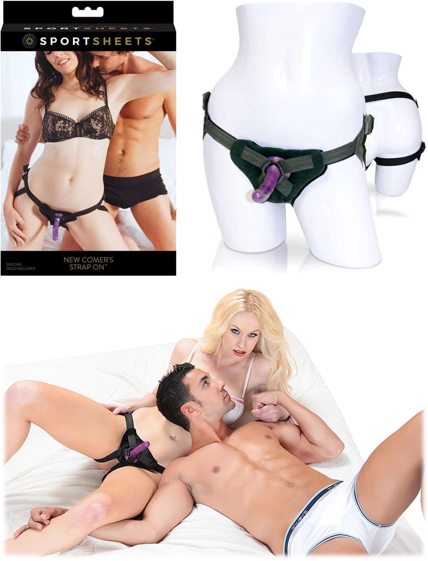 Sportsheets - Umschnalldildo-Set für Anfänger (Harness + Dildo)
