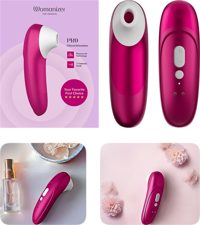 Womanizer Pro | Stimulateur clitoridien 11 intensités | Rose