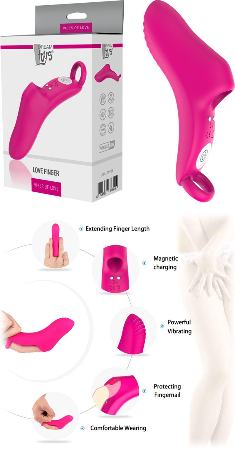 DreamToys Love Finger | Vibrierender Finger aus weichem Silikon