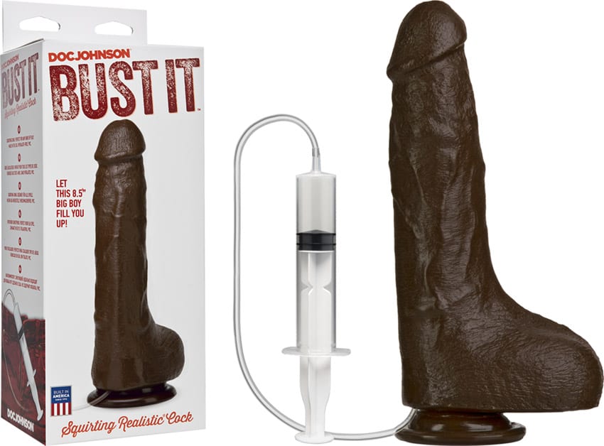 Doc Johnson Bust It | Godemichet éjaculateur réaliste avec testicules