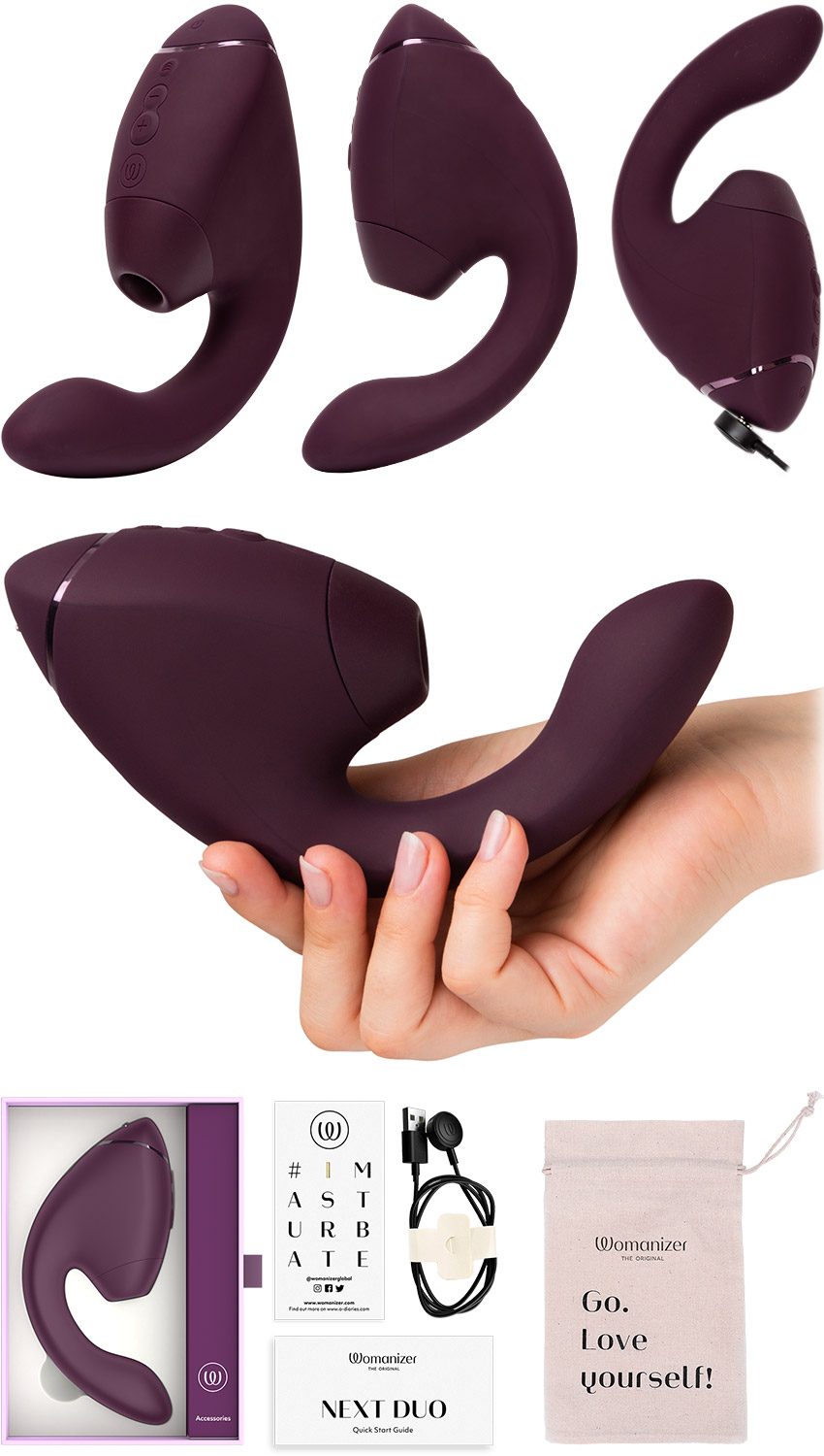 Womanizer NEXT DUO | Stimulateur clitoridien et vibromasseur point G