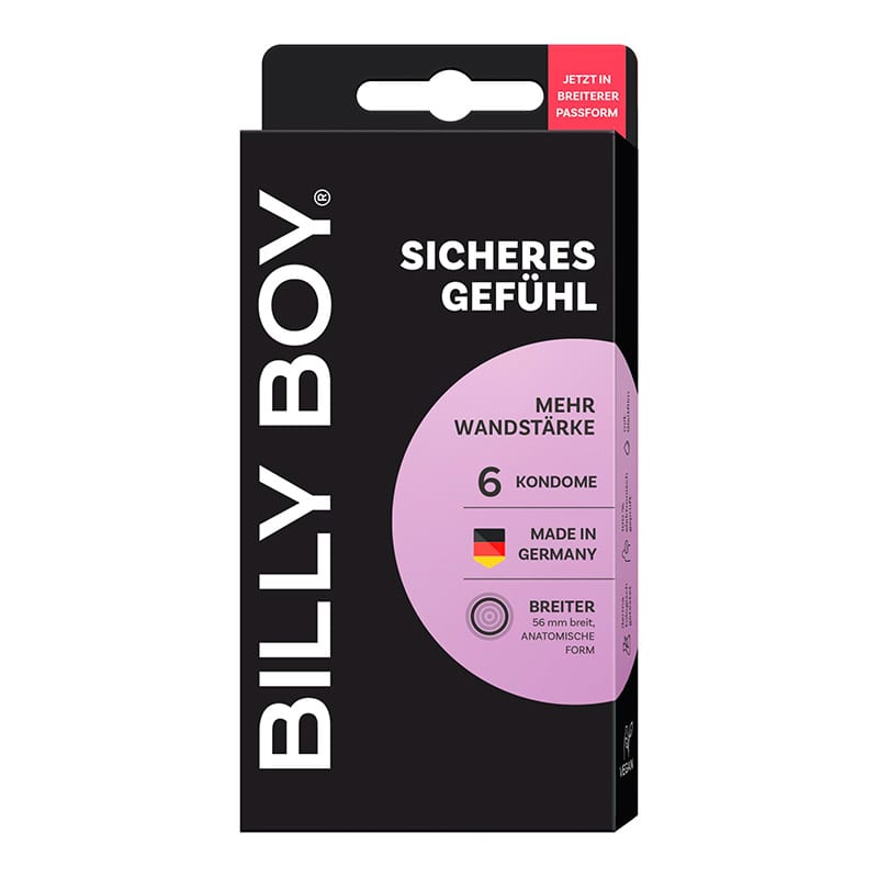 Billy Boy Sicheres Gefühl | Kondom mit einer Dicke von 0.1 mm | 6 Stk