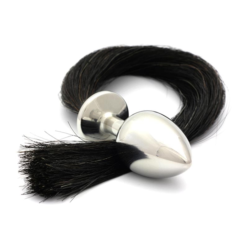 Plug anal Rosebuds Tailbud Horsetail - Noir (XL)