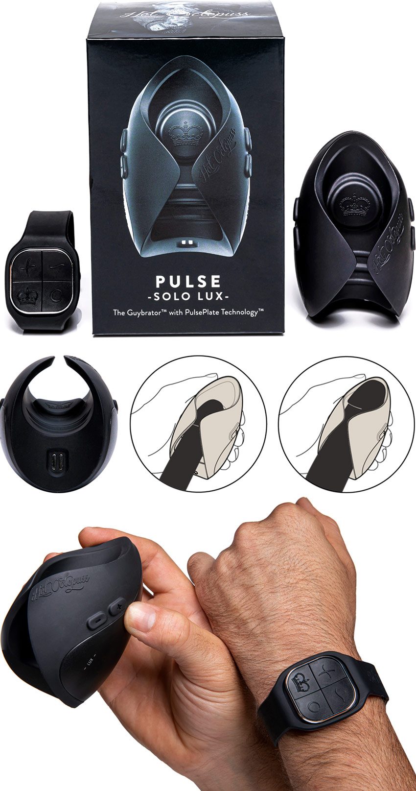 Hot Octopuss PULSE Solo Lux | Vibromasseur pour homme | Guybrator