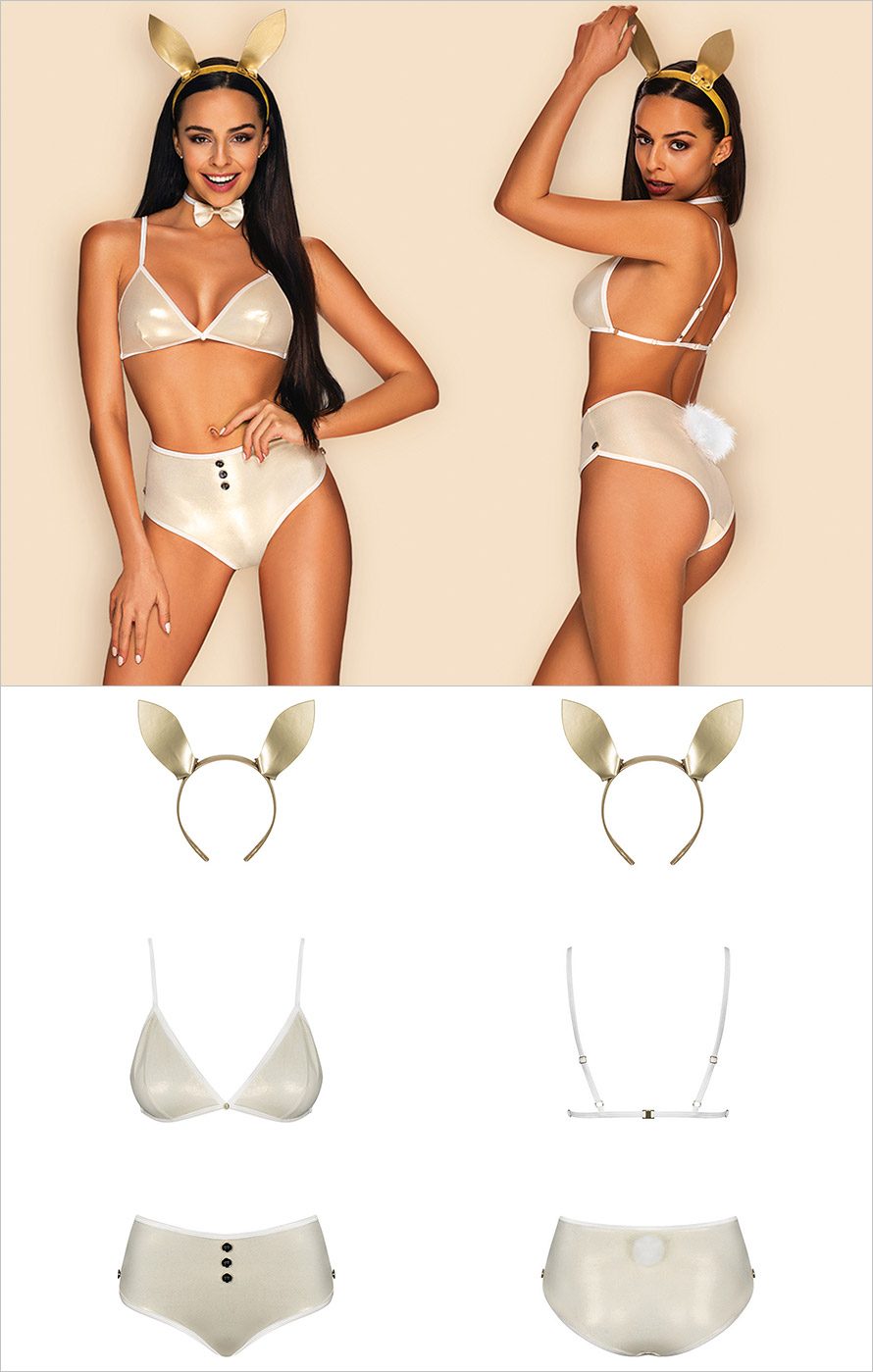 Obsessive Neo Goldes | Costume de lapin ultra sexy de couleur dorée