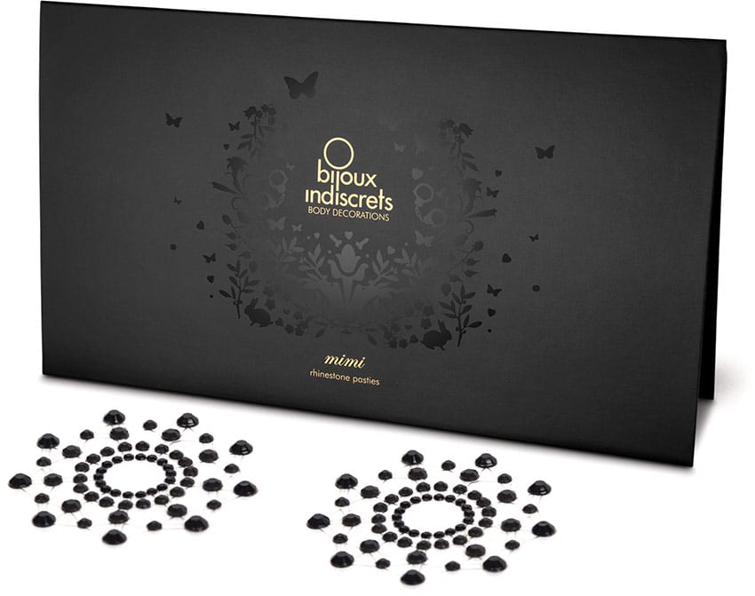 Bijoux Indiscrets Mimi | Selbstklebende Nippeldekorationen | Schwarz