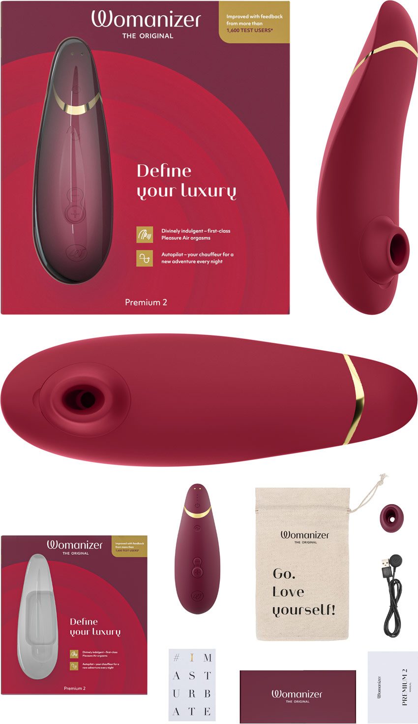 Womanizer Premium 2 | Stimulateur de clitoris | Rouge