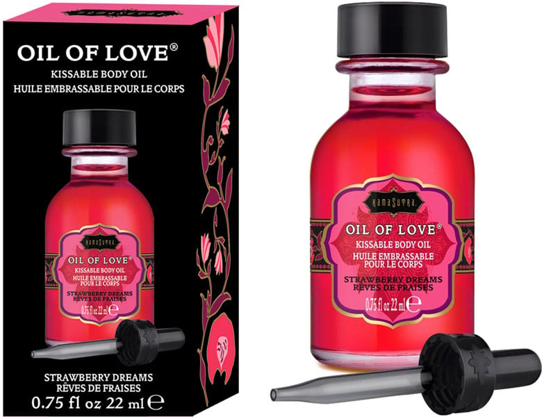 Kamasutra Oil of Love | Huile intime pour zones érogènes | Fraise