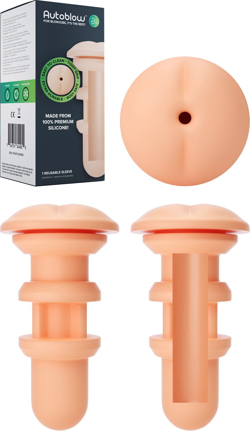 Autoblow A.I. | Ersatzhülle für Anus Liebesöffnung | Beige