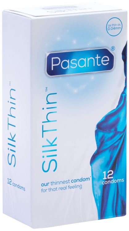 Pasante Silk Thin | Préservatifs ultra-fins en latex | Boîte de 12 pcs
