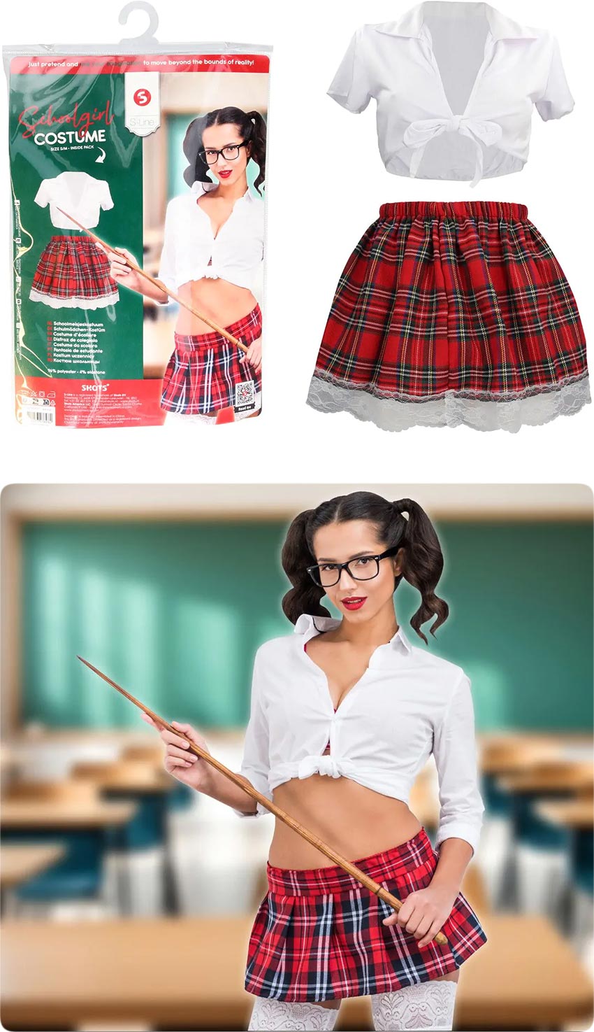 S-Line Schoolgirl | Costume d'écolière | Chemisier et jupe