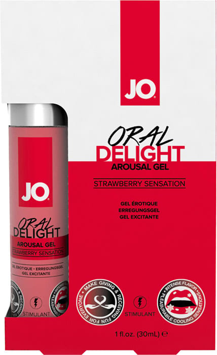 System JO Oral Delight - Gel stimulant pour sexe oral - Fraise