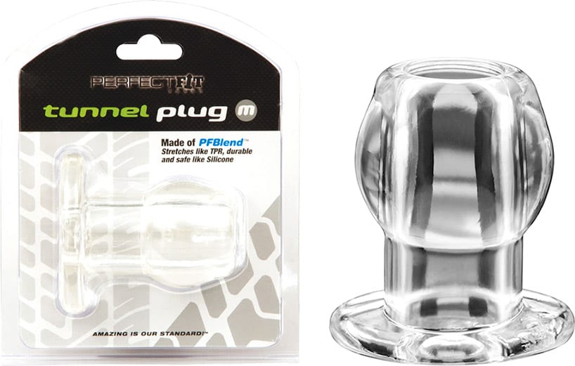 PerfectFit Tunnel | Hohler Analplug | Durchsichtig | Mittelgross