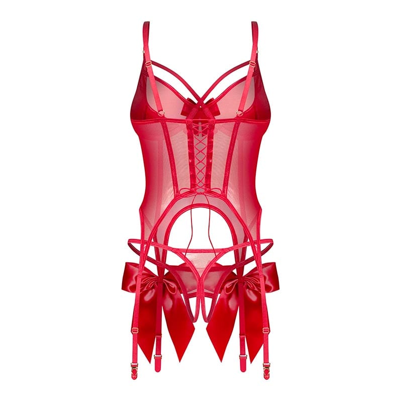 Obsessive Gifty Red | Verführerisches rotes Korsett & String