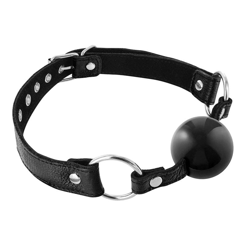 Fetish Tentation Premium | Bâillon-boule en cuir et silicone