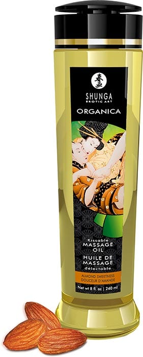 Shunga Organica Douceur d'amande | Huile de massage bio