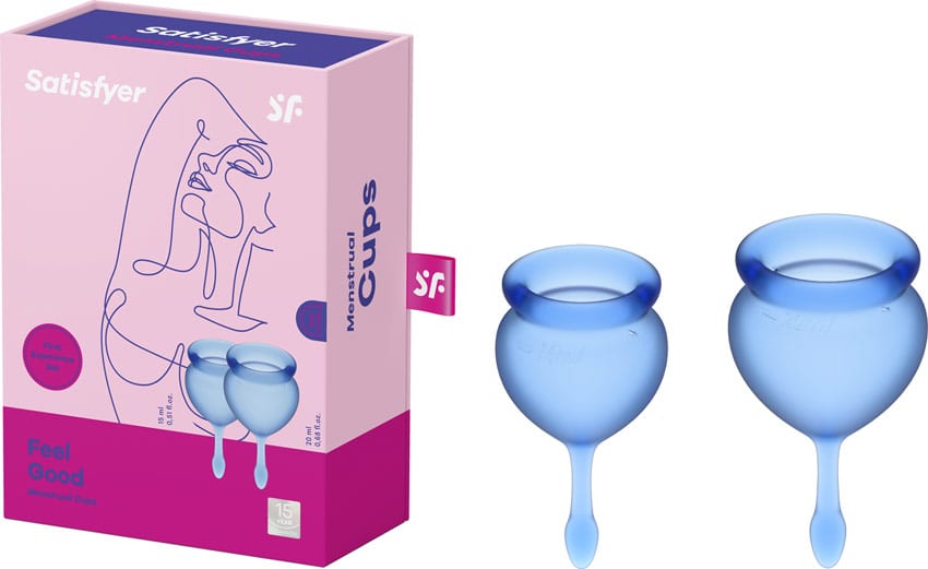 Satisfyer Feel Good | Coupes menstruelles en silicone bleu