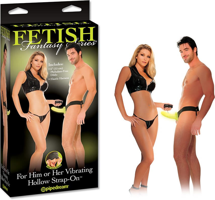 Fetish Fantasy | Hohler, vibrierender & phosphoreszierender Umschnalldildo