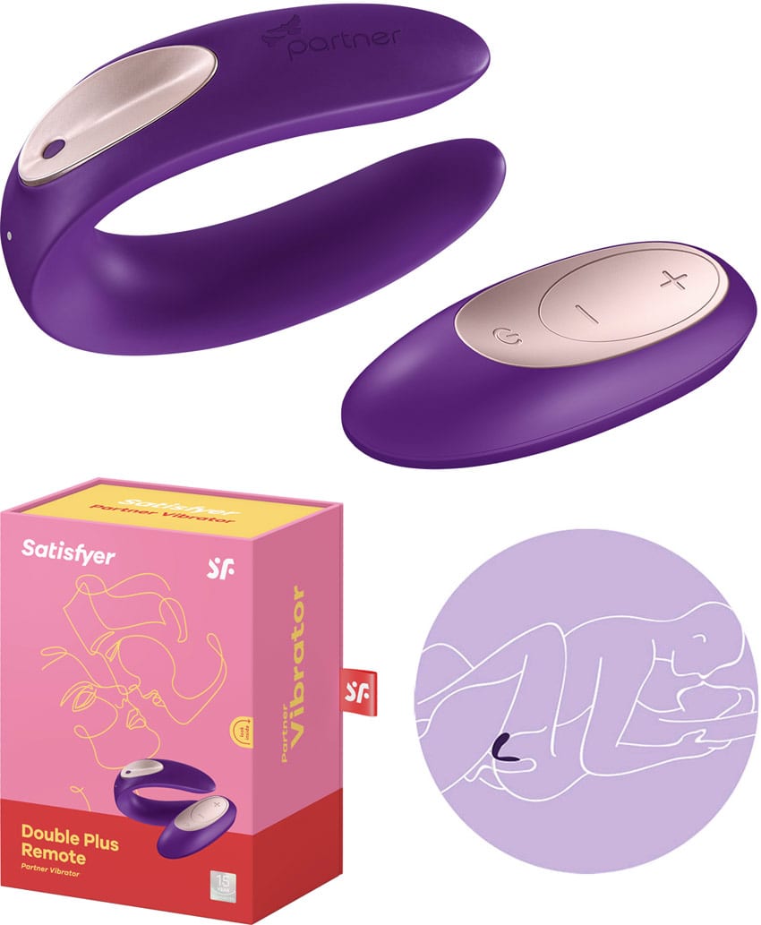 Satisfyer Double Plus | Vibromasseur pour couple avec télécommande