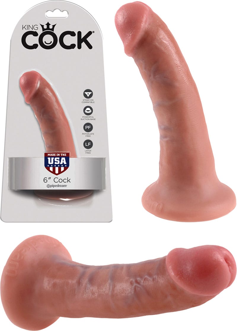 Realistischer Dildo 14 cm Beige - King Cock RealDeal - Kiss Kiss