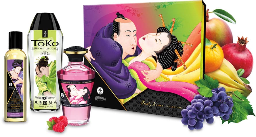 Shunga Fruity Kisses | Box beinhaltend 3 sinnliche Shunga Produkte