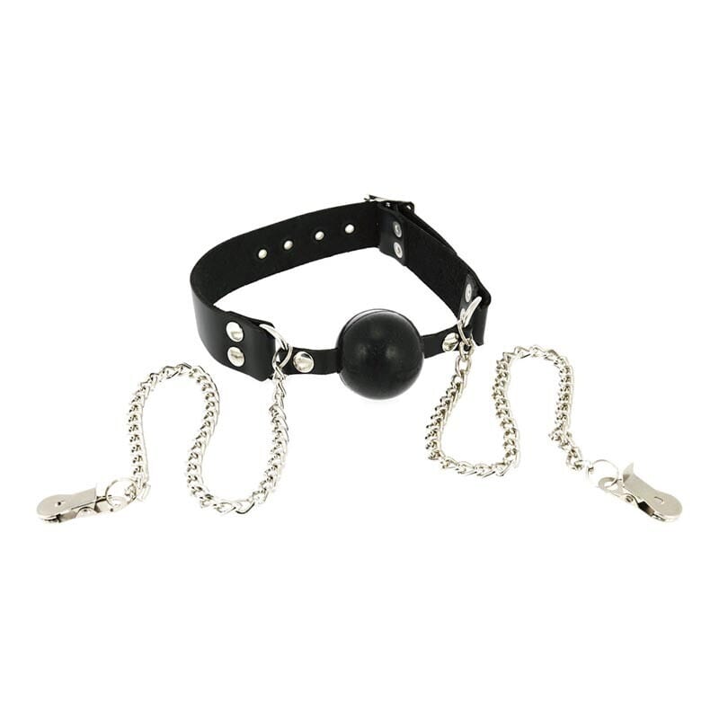 Rimba Ballknebel mit Nippelklemmen