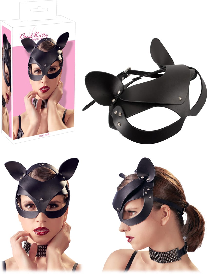 Bad Kitty | Masque de chat avec oreilles et strass étincelants