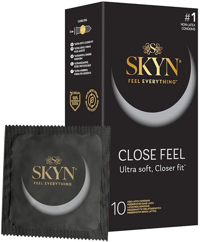 SKYN Close Feel | Préservatif sans latex avec taille ajustée | 10 pcs