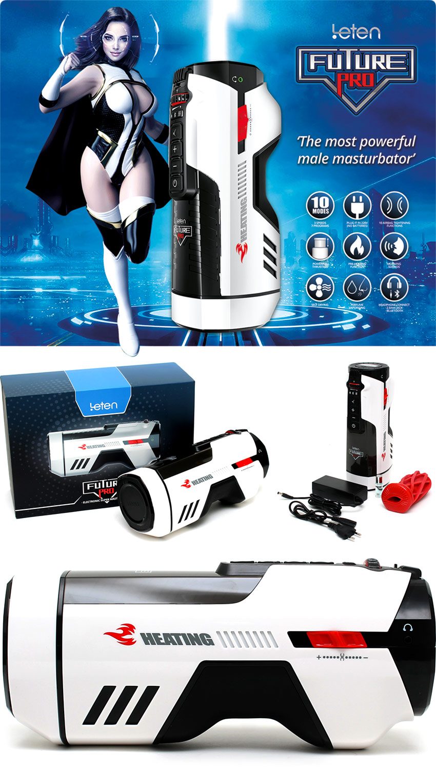 Leten Future Pro: Masturbateur automatique et multifonctions - KissKiss
