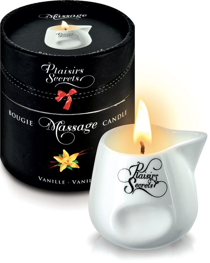 Plaisirs Secrets | Bougie de massage à la senteur de vanille