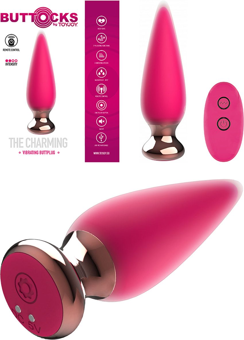 ToyJoy Buttocks The Charming | Plug anal vibrant télécommandé