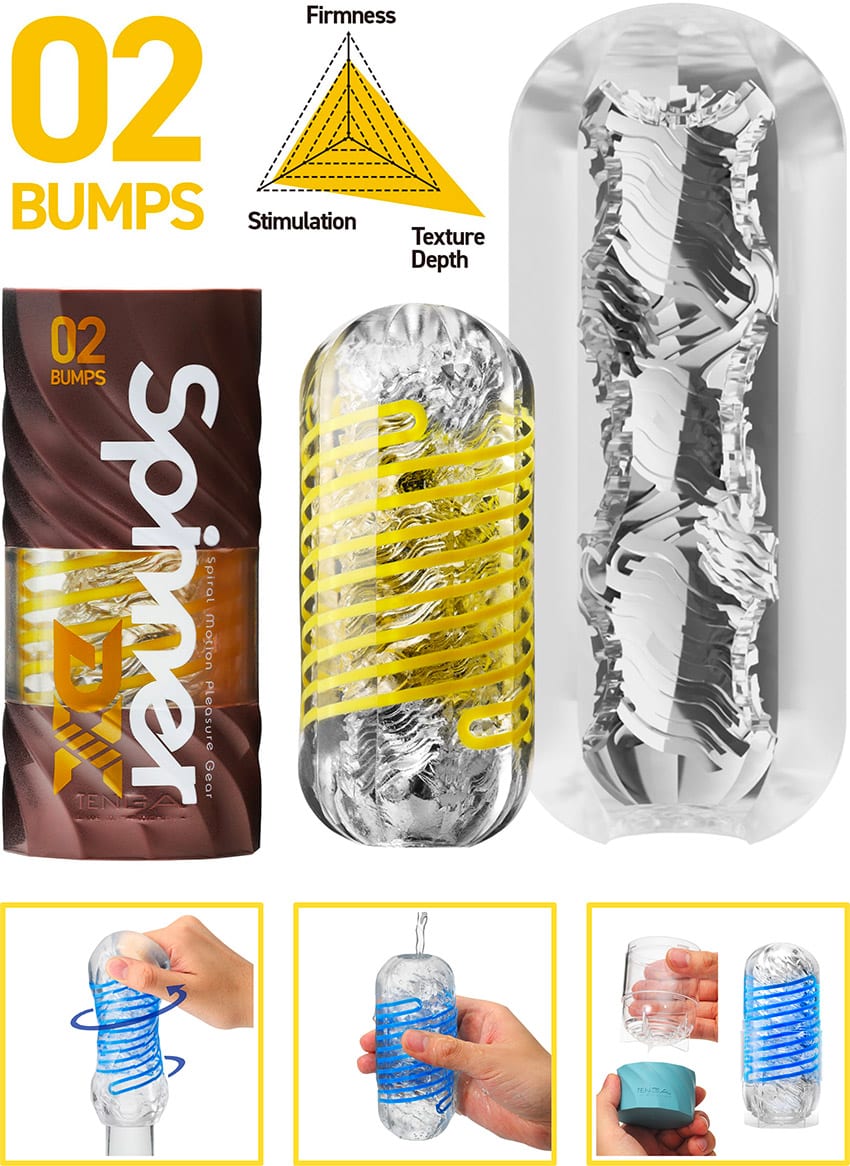 Tenga Spinner DX 02 Bumps | Flexible Masturbationshülle | Bumps