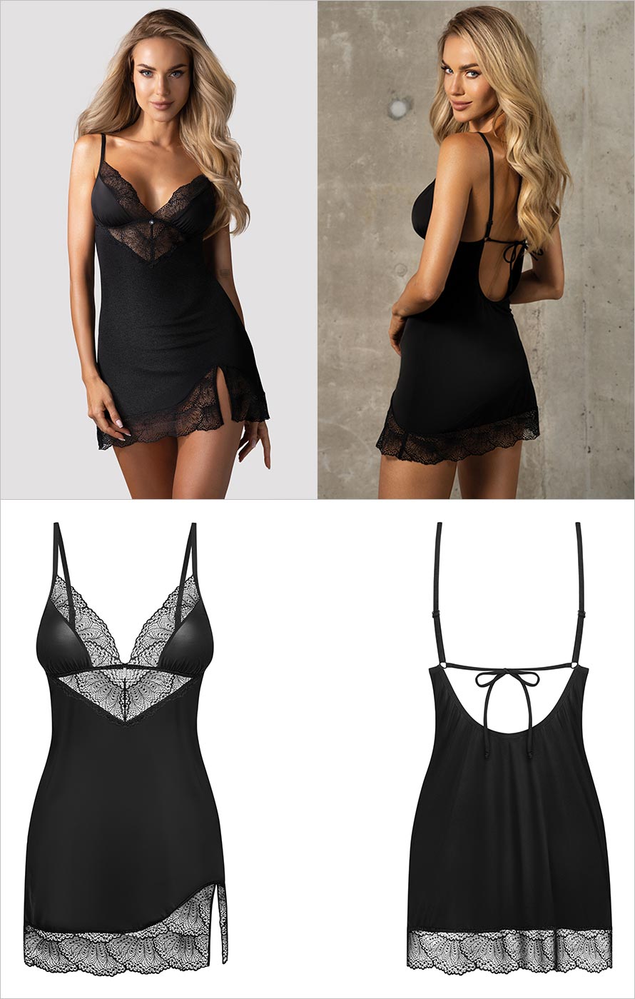 Obsessive Lobellis | Nuisette sexy en dentelle florale et tissu doux