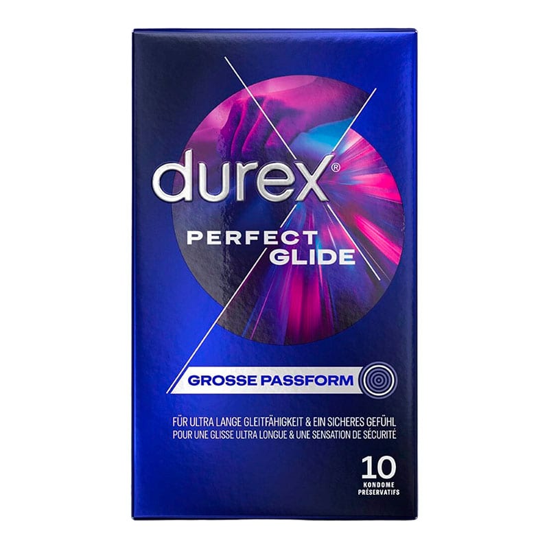 Durex Perfect Glide | 10 préservatifs avec beaucoup de lubrifiant