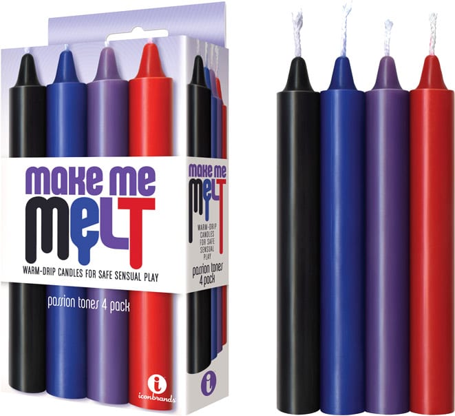 Make me melt | 4er-Pack Paraffinkerzen | für BDSM-Spiele