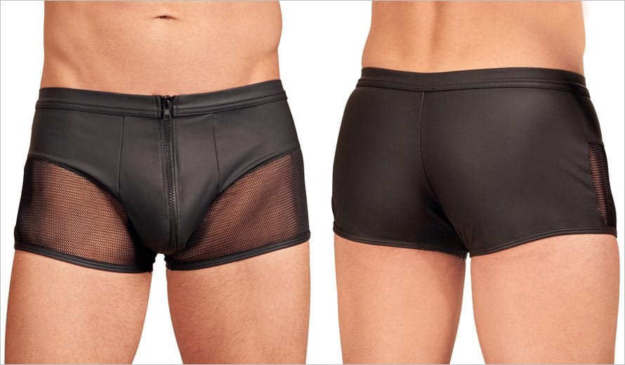 NEK | Hautenge Boxershorts aus Wetlook-Stoff und Mesh | Für Männer