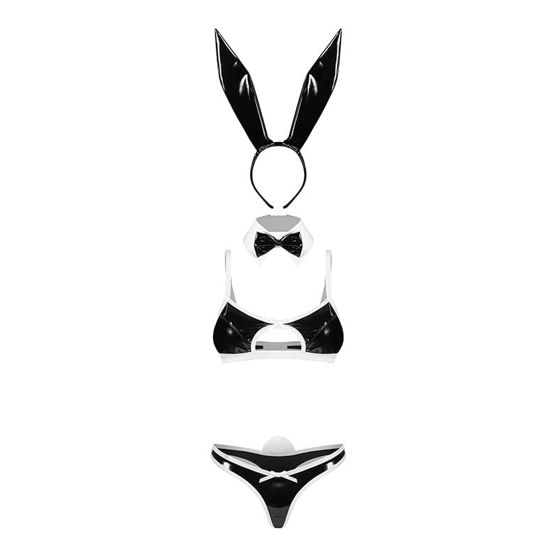 Obsessive Night Bunny | Sexy 4-teiliges Hasenkostüm