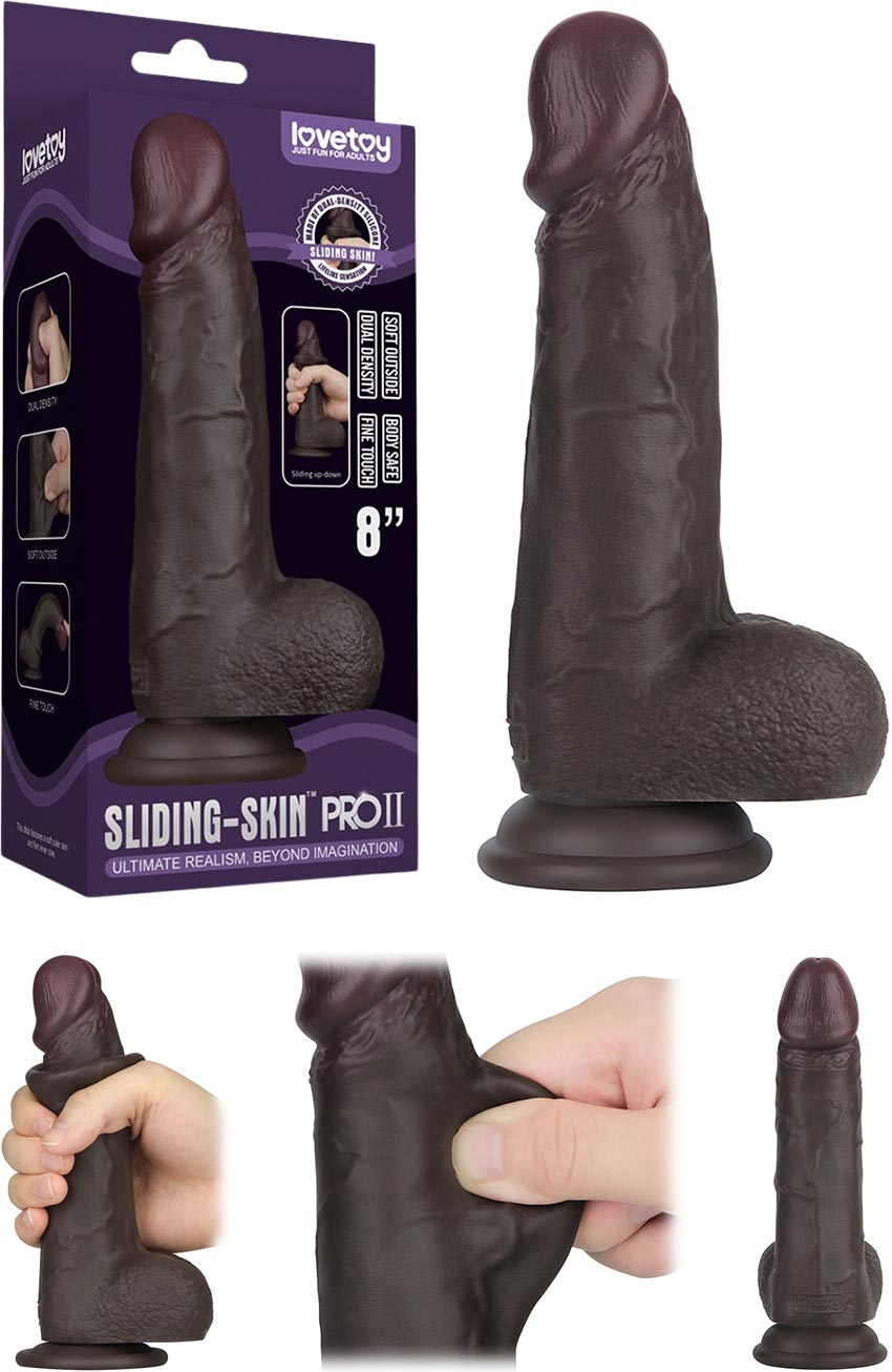 LoveToy Sliding-Skin Pro II 8" | Ultra-realistischer und flexibler Dildo