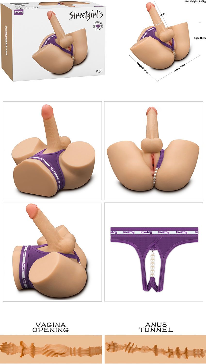 LoveToy Streetgirl's Bendable Dildo | Vagina, Anus und Penis
