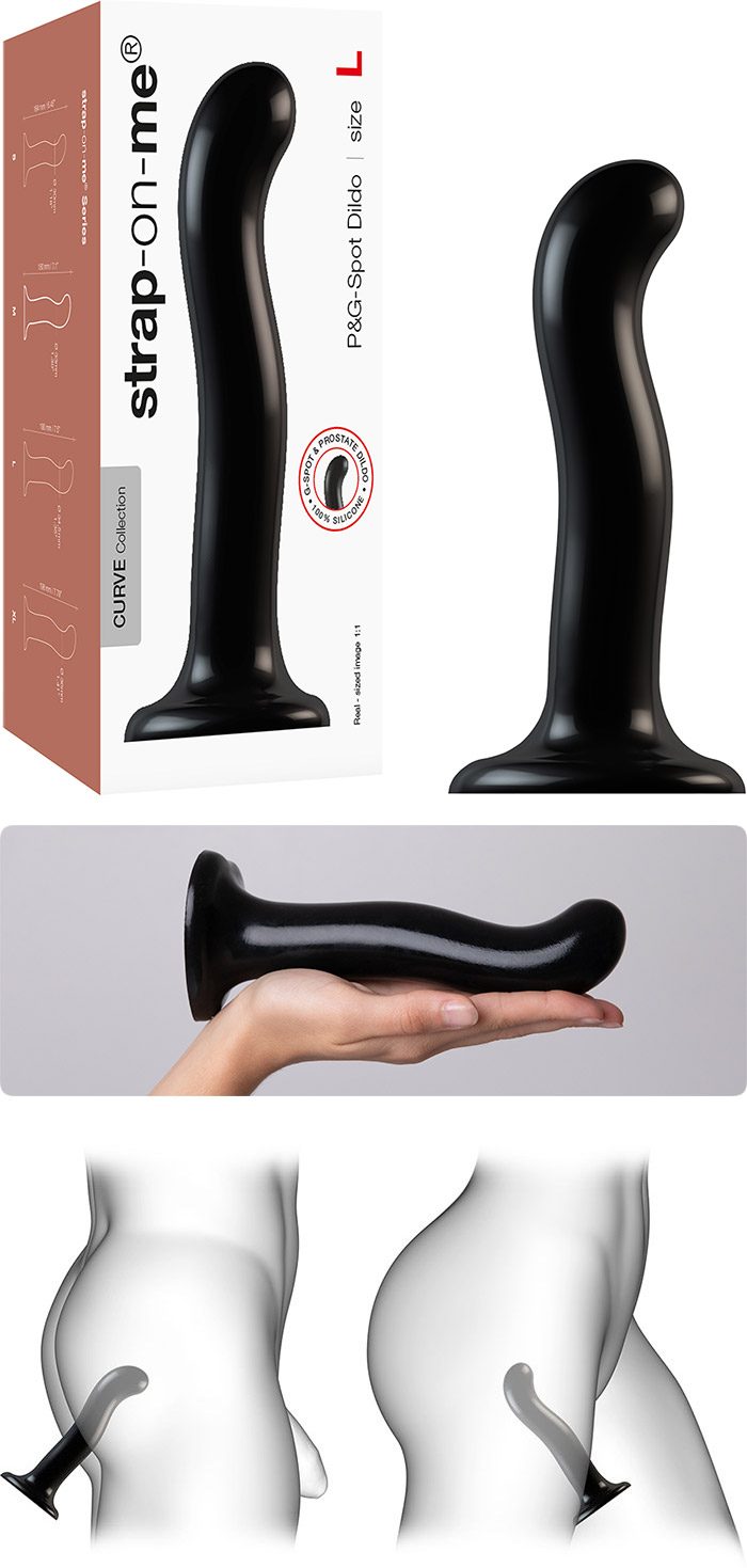 strap-on-me P&G-Spot | Grosser Dildo mit Saugnapf