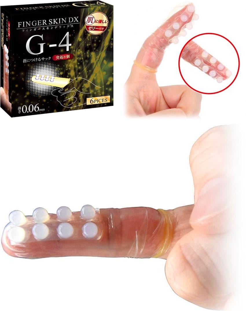 Finger Skin DX G-4 | Gaine de doigt pour stimulation du point G | 6x