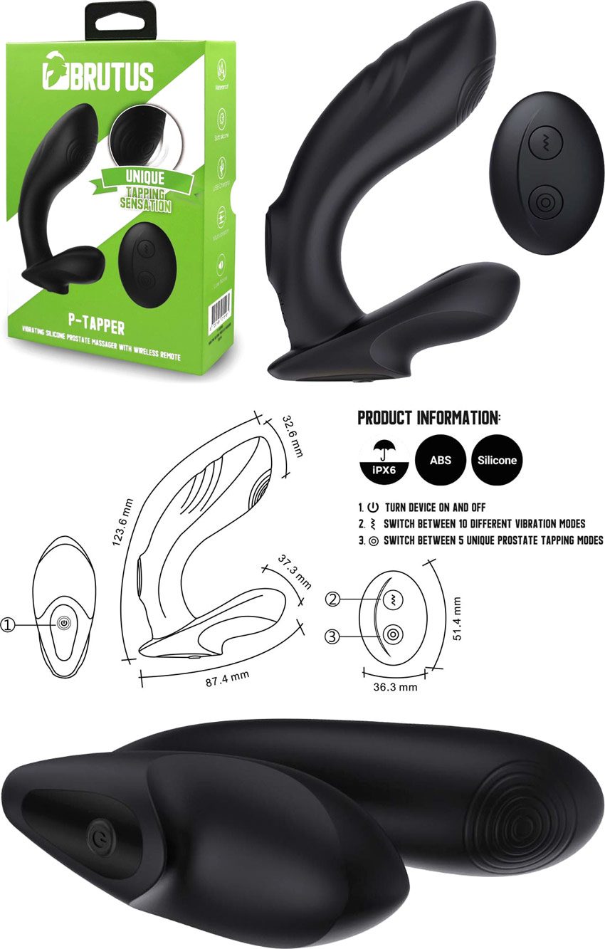 Brutus P-Tapper | Ferngesteuerter Vibrator für die Prostata | Für Männer