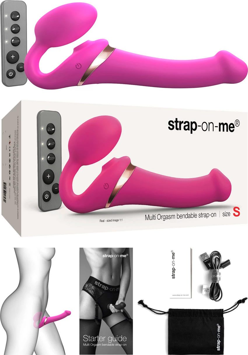 Multi Orgasm Bendable Strap-on-me S | Dreifaches, ferngesteuertes Sextoy